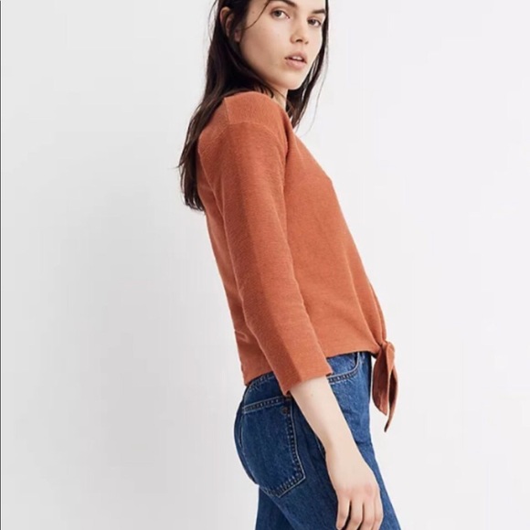 🖤 Madewell Texture & Thread Tie Front Top - Picture 6 of 8